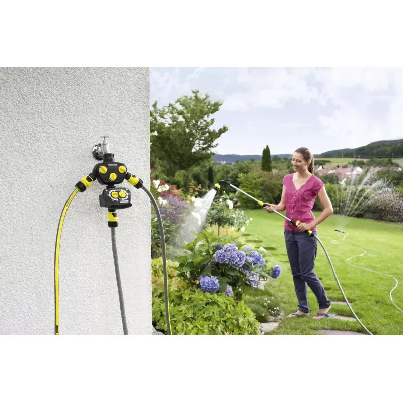 Temporizador de rega mecânico Kärcher WT 4.000 preto amarelo