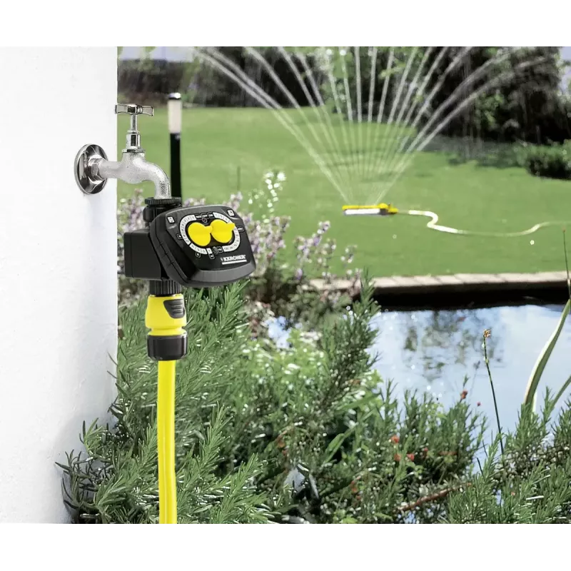Temporizador de rega mecânico Kärcher WT 4.000 preto amarelo