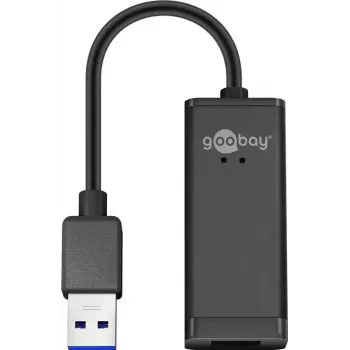 Placa de rede Ethernet Goobay 39038 1000 Mbit/s USB com fios