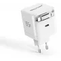 Carregador GaN 65W da RealPower, 65 Watt, duas portas USB-C, branco
