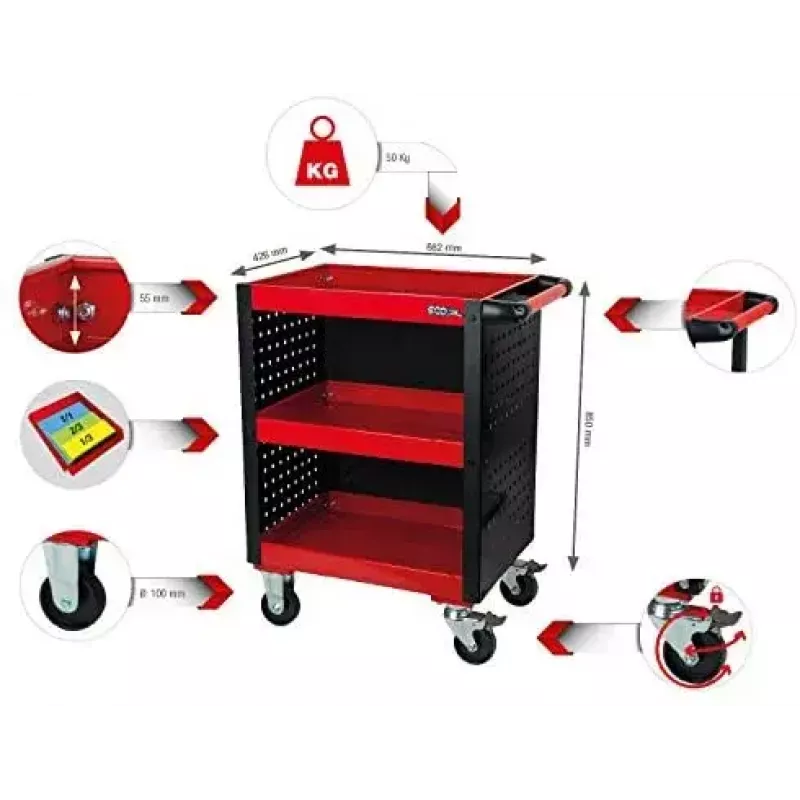 KS Tools ECOline carrinho de serviço para oficina (890.0006)
