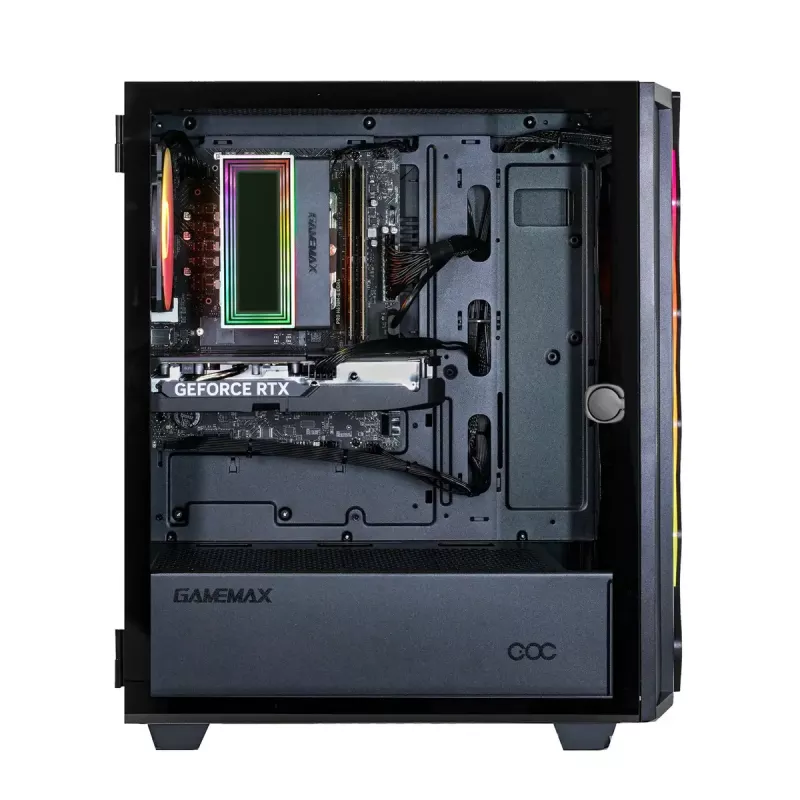 PC Hyrican GAMEMAX Diamond BK 7795 — AMD Ryzen 5 5500, 16 GB DDR4, 1 TB SSD, NVIDIA GeForce RTX 5050, Windows 11 Home, preto