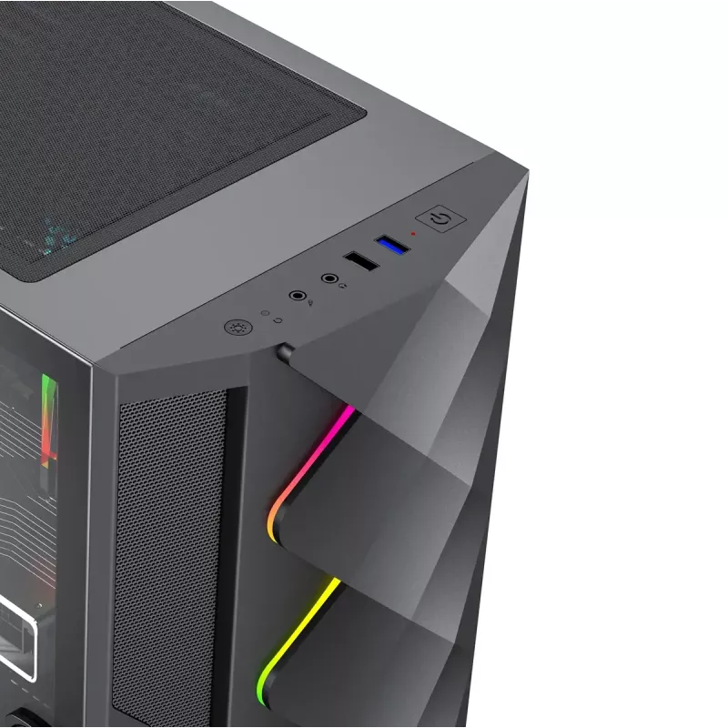 PC Hyrican GAMEMAX Diamond BK 7795 — AMD Ryzen 5 5500, 16 GB DDR4, 1 TB SSD, NVIDIA GeForce RTX 5050, Windows 11 Home, preto
