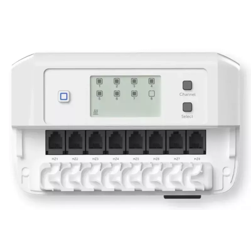 Controlador de piso radiante 8 canais motorizado, eQ-3 Homematic IP, termostato digital (RF, AC 230 V)