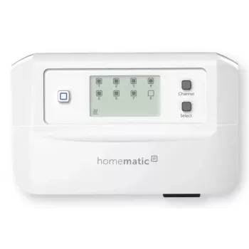 Controlador de piso radiante 8 canais motorizado, eQ-3 Homematic IP, termostato digital (RF, AC 230 V)