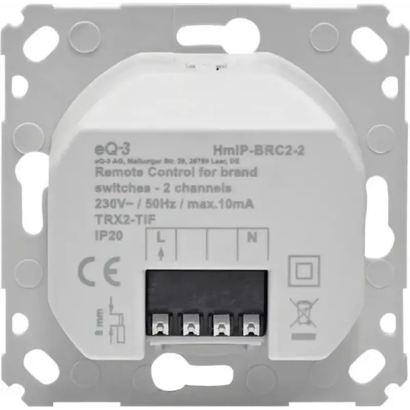 Acessório elétrico de comutação eQ-3 Homematic IP 161839A0, branco, 71×71×37 mm