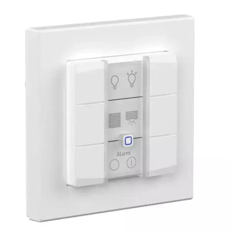 Painel de interruptor de parede eQ-3 Homematic IP botão de parede 6 vias plástico branco