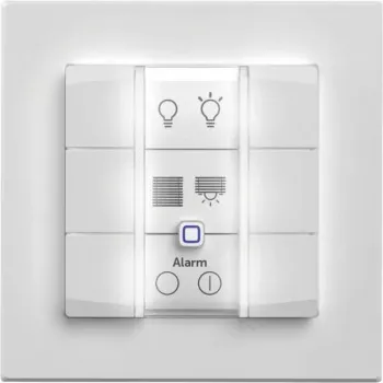 Painel de interruptor de parede eQ-3 Homematic IP botão de parede 6 vias plástico branco