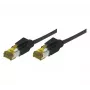 Cabo de rede EXC Patch RJ45 S/FTP CAT 7 LSOH Snagless preto 20m