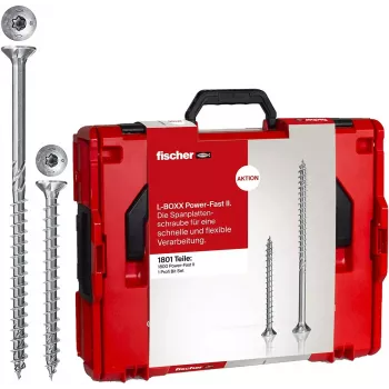 Sortido de parafusos FISCHER Power Fast II L-Boxx 102 (MPN 558739) – parafusos sortidos para o sistema Power Fast II