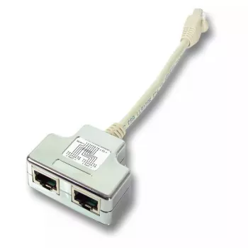 EFB Elektronik K5125.015 adaptador T 1:1 paralelo, RJ45 para 2x RJ45, 0,15 m, branco