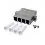 EFB-Elektronik 53353.1 Acoplador de fibra óptica LC Quad monomodo, caixa metálica