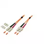 Cabo de fibra ótica EFB Elektronik O6413.0 0,5 m OM2 2x SC–2x SC laranja
