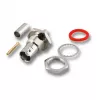 Conector de cabo BNC EFB Elektronik 52515.1, acabamento prateado