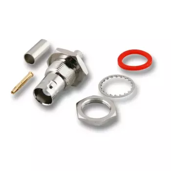 Conector de cabo BNC EFB Elektronik 52515.1, acabamento prateado