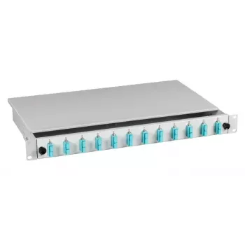 EFB Elektronik B71203.12OM3 Caixa de emendas de fibra óptica, SC 50/125 µm OM3, 12 pigtails/6 acopladores, extraível