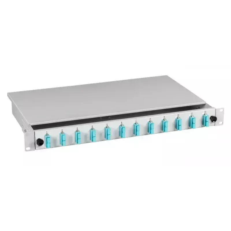 EFB Elektronik B71203.12OM3 Caixa de emendas de fibra óptica, SC 50/125 µm OM3, 12 pigtails/6 acopladores, extraível