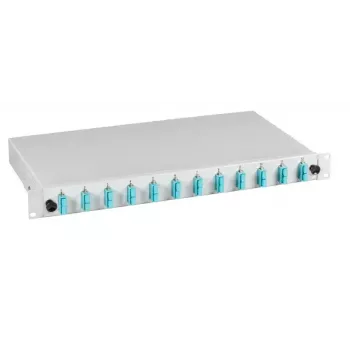 EFB Elektronik B71203.12OM3 Caixa de emendas de fibra óptica, SC 50/125 µm OM3, 12 pigtails/6 acopladores, extraível