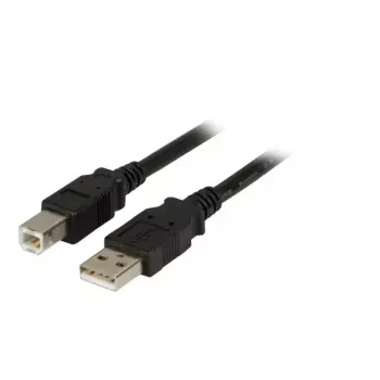 Cabo USB 2.0 A/B 3,0 m EFB Elektronik preto ficha/ficha