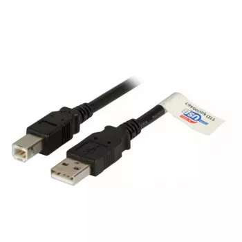 Cabo USB 2.0 A/B 3,0 m EFB Elektronik preto ficha/ficha
