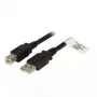 Cabo USB 2.0 A/B 3,0 m EFB Elektronik preto ficha/ficha
