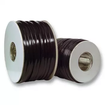 Cabo plano EFB Elektronik 91104.100, bainha de PVC preta, 100 m de comprimento