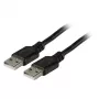 Cabo USB 2.0 A–A EFB Elektronik 1,5 m, ficha-ficha, 0,48 Gbit/s, preto, blindado magneticamente