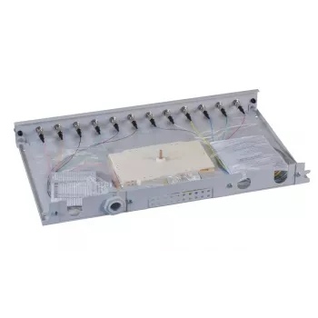 Patch panel 1U EFB Elektronik B71006.12OM4 — conectores de fibra ótica ST, metal, 483×44,5×244 mm