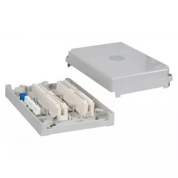 EFB Elektronik LSA Minibox 201 C, 20 pares, incl. 2x réguas de seccionamento de 10 pares, cinzento