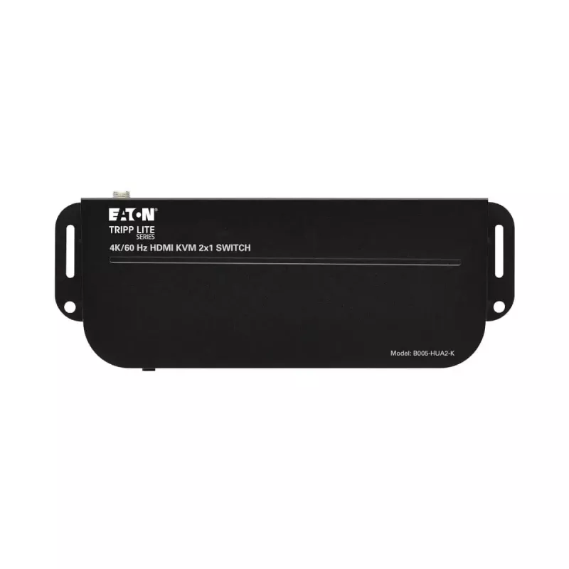 Comutador KVM 2 portas HDMI/USB Tripp Lite B005-HUA2-K — 4K 60 Hz, HDR, HDCP 2.2, IR, partilha USB, cabo de 1,2 m