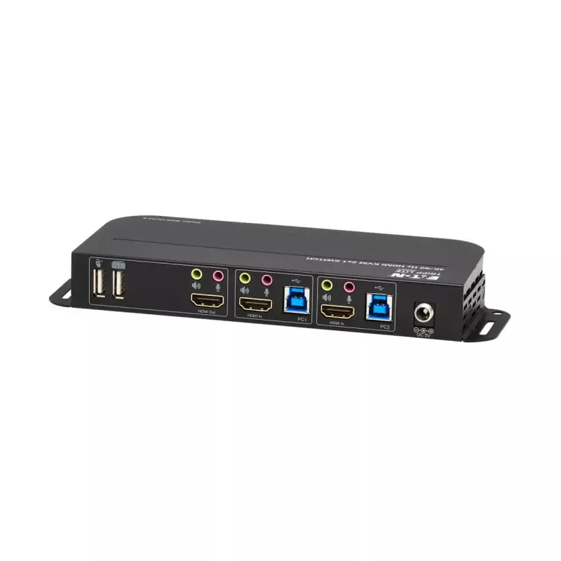 Comutador KVM 2 portas HDMI/USB Tripp Lite B005-HUA2-K — 4K 60 Hz, HDR, HDCP 2.2, IR, partilha USB, cabo de 1,2 m