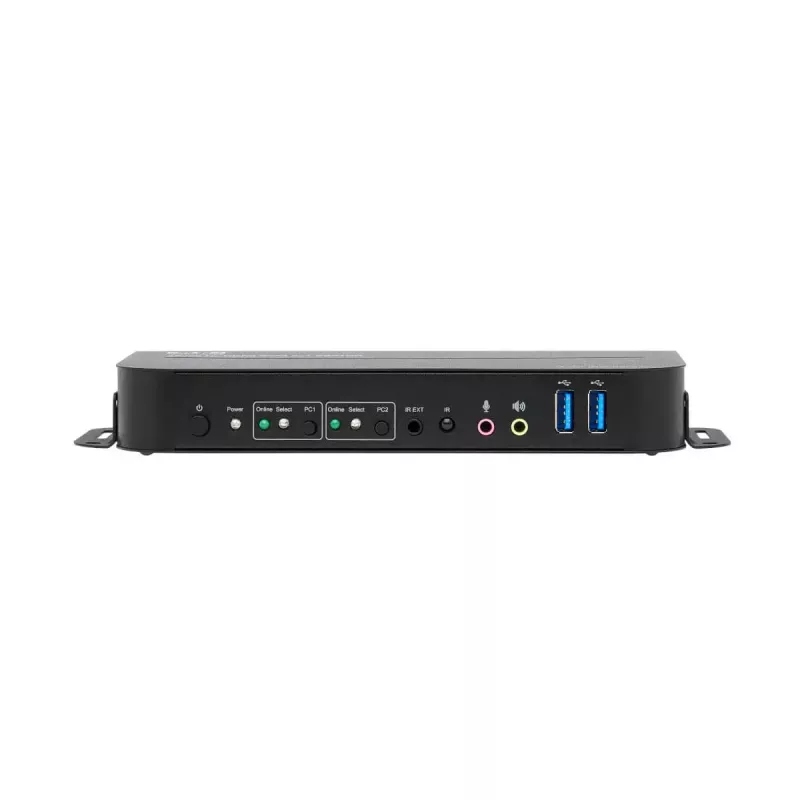 Comutador KVM 2 portas HDMI/USB Tripp Lite B005-HUA2-K — 4K 60 Hz, HDR, HDCP 2.2, IR, partilha USB, cabo de 1,2 m