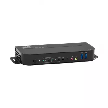 Comutador KVM 2 portas HDMI/USB Tripp Lite B005-HUA2-K — 4K 60 Hz, HDR, HDCP 2.2, IR, partilha USB, cabo de 1,2 m