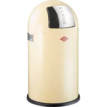 Balde do lixo Wesco Pushboy 50 l amêndoa 112792 aço inoxidável, tampa deslizante sem pedal