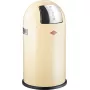 Balde do lixo Wesco Pushboy 50 l amêndoa 112792 aço inoxidável, tampa deslizante sem pedal