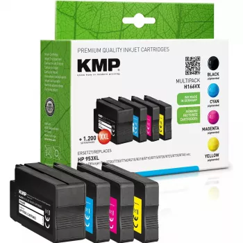 KMP 1747,4005 MultiPack H166VX Cartuchos de tinta preto, ciano, magenta, amarelo, compatíveis com HP 953XL