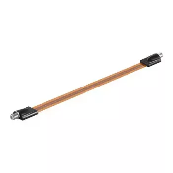 Goobay 67246 passagem de janela para SAT, extra plana, 0,5 m, conector fêmea F, castanho/preto