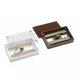 Bloco distribuidor de cabos ABUS Security Center VT4100W, branco, 32 ligações
