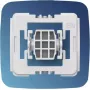 Adaptador para interruptor de luz Gira nova geração eQ-3 Homematic IP — botões, sem fios, branco plástico, 55×21×51 mm