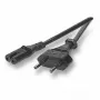 Cabo de alimentação EFB Elektronik EK502.2 preto 2 m conector fêmea C7