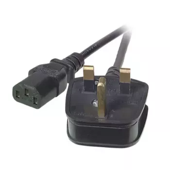EFB Elektronik EK500.5 Cabo de alimentação, UK BS 1363A para C13, 5 m, preto