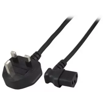 Cabo de alimentação EFB Elektronik EK460.1,8 preto 3 m BS 1363/A conector fêmea C13