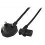 Cabo de alimentação EFB Elektronik EK460.1,8 preto 3 m BS 1363/A conector fêmea C13