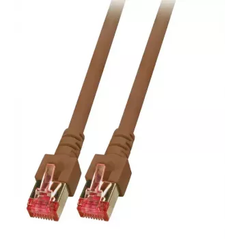 EFB Elektronik K5517.0,15 Cabo patch RJ-45 Cat6 S/FTP, 0,15 m, castanho