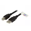 Cabo de dados USB 2.0 EFB Elektronik K5256SW.1,5 — USB A para USB B, 1,5 m, preto
