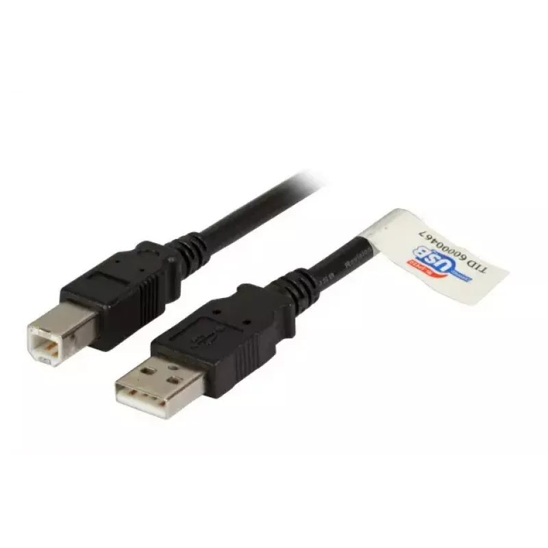 Cabo de dados USB 2.0 EFB Elektronik K5256SW.1,5 — USB A para USB B, 1,5 m, preto