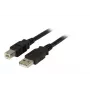 Cabo de dados USB 2.0 EFB Elektronik K5256SW.1,5 — USB A para USB B, 1,5 m, preto