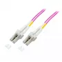 Cabo de fibra ótica EFB Elektronik O0319.35 — 35 m, OM4, LC–LC, I-V(ZN) H, duplex integral, rosa