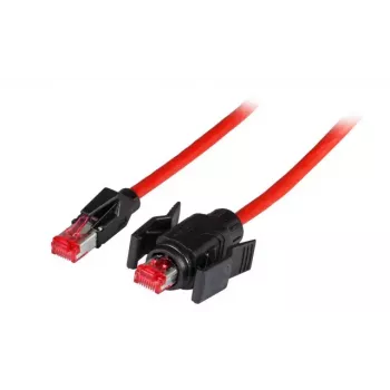 Cabo de rede EFB Elektronik K8670.1 vermelho 1 m Cat6a S/FTP