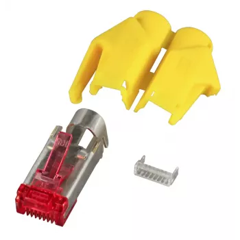 Conector RJ-45 Hirose H7641.5-100, amarelo/vermelho, 100 unid.